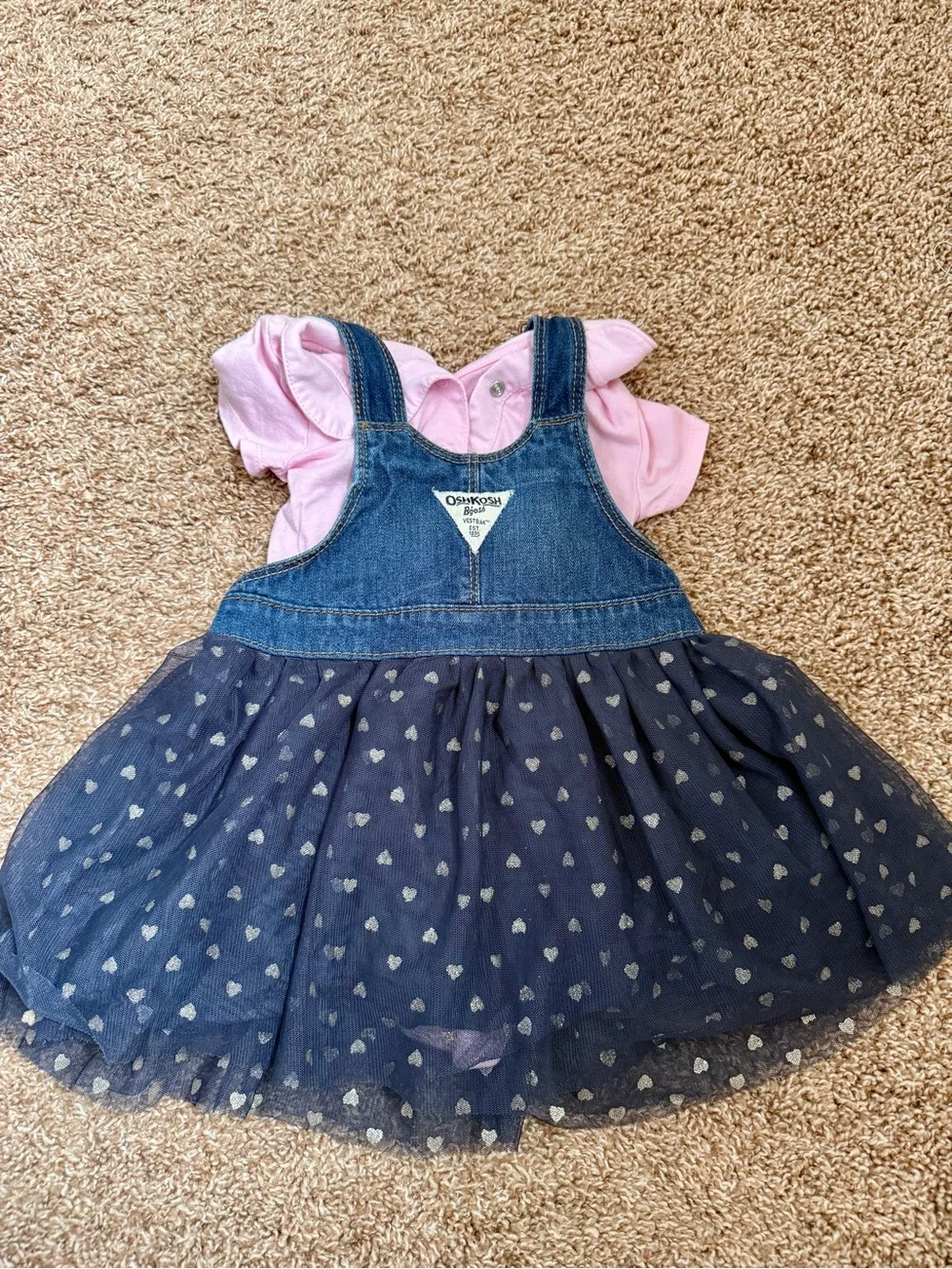 Osh Kosh Overalls Heart Dress Jumper